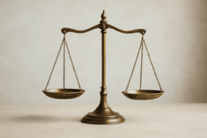 מאזני צדק לא מאוזנים כסמל למאבק משפטי – נרקיסיזם בזוגיות