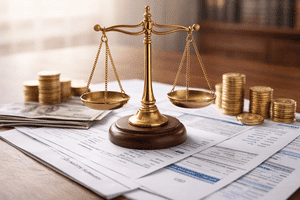 מאזני צדק על מסמכים בנקאיים ומטבעות תביעה נגד בנק הפועלים בהקשר משפחתי