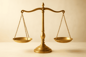 מאזני צדק מאוזנים המסמלים שוויון וצדק – בקשה לצו הגנה
