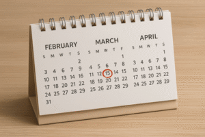 איור לוח שנה עם סימון שלושה חודשים הממחיש את תוקף הצו צו הגנה מטעם בית המשפט