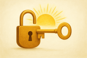 מפתח שפותח מנעול ומאחוריו זריחה – אלימות רגשית מצד בעלי